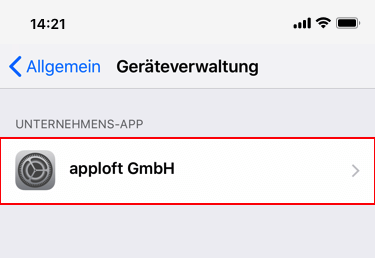 apploft iOS Installationshinweis