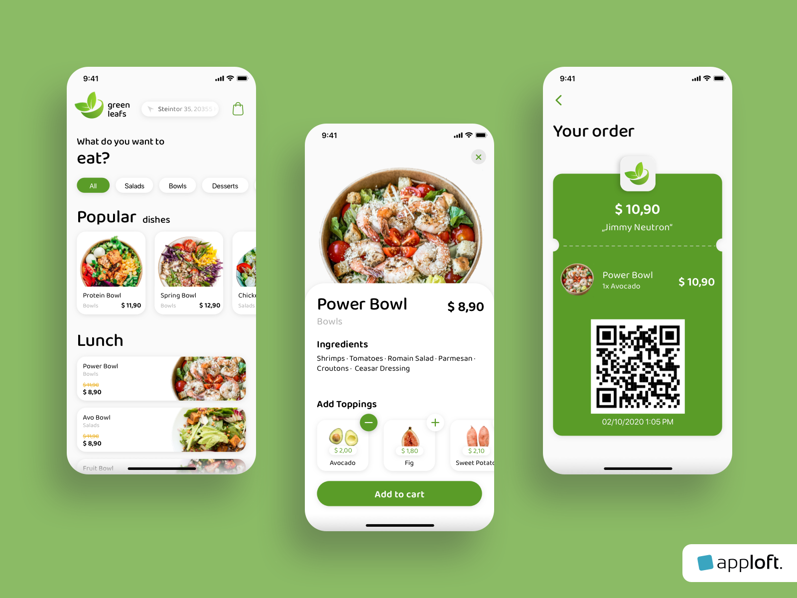 Dribbble Design: Green Leafs