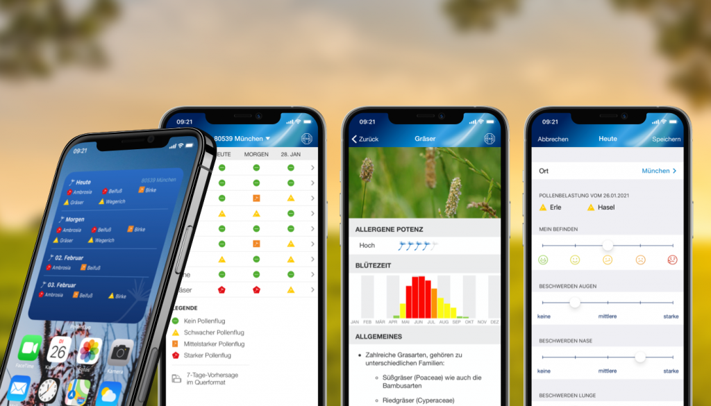 Die Hexal Pollenflug-Vorhersage-App.