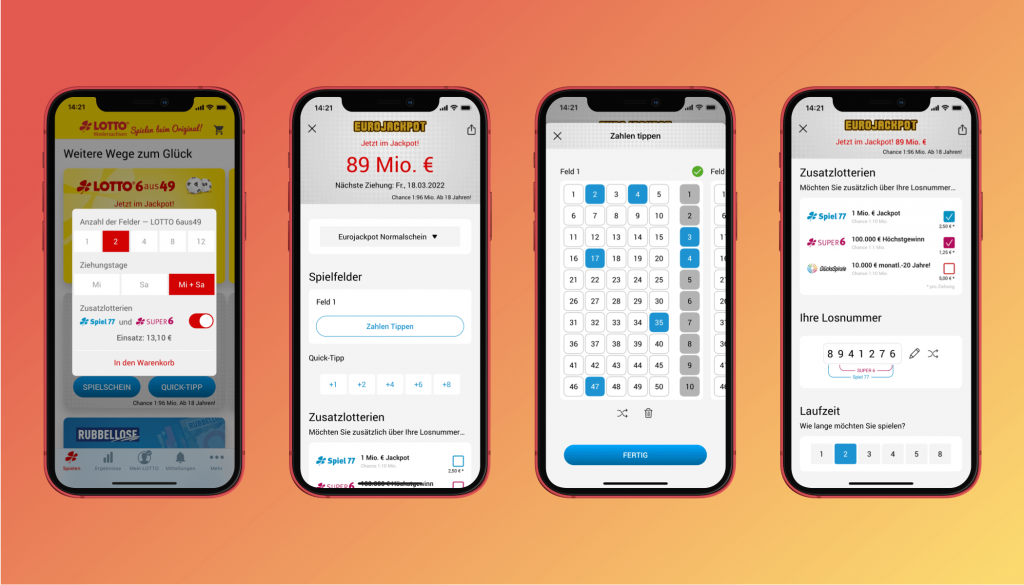 Weiterentwicklung der Lotto Niedersachsen App.