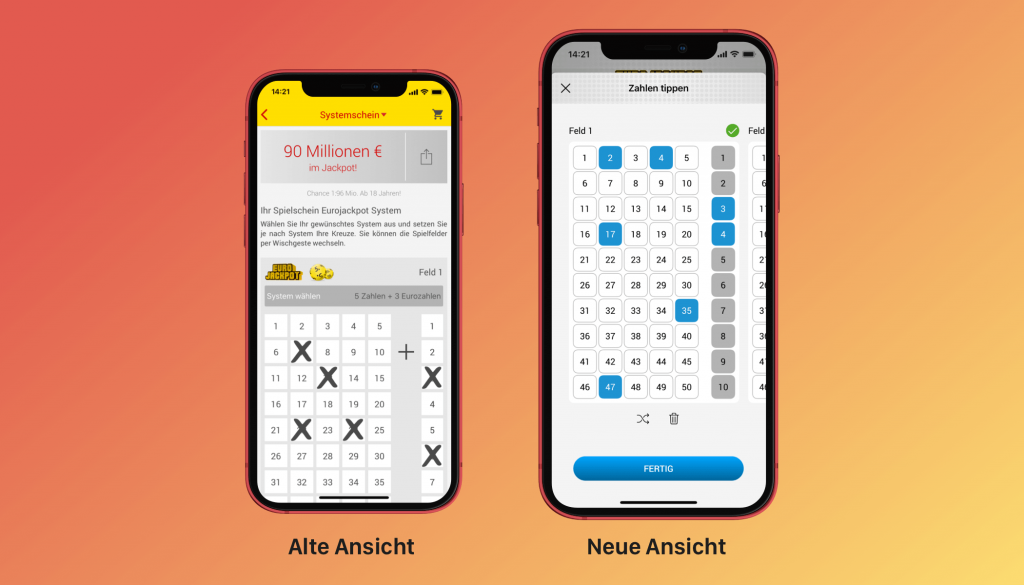 Weiterentwicklung der Lotto Niedersachsen App.
