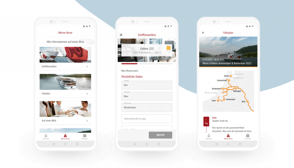 Alle Informationen auf einen Blick in der A-ROSA App.