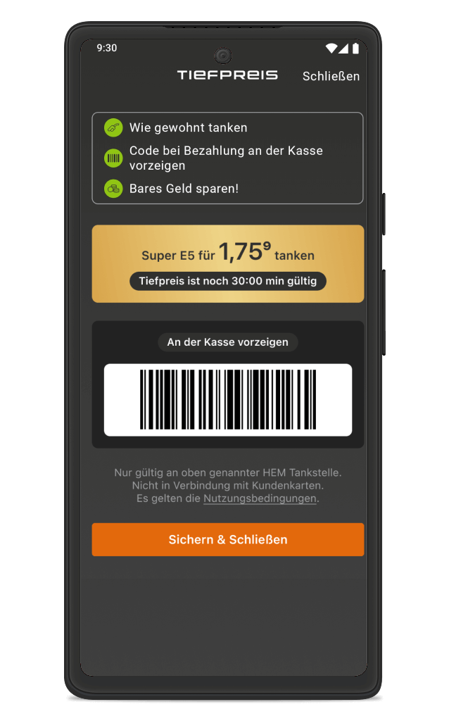 HEM App: Tiefpreisgarantie